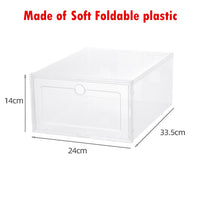 Fold Transparent Soft Plastic Shoes Box - Large / Kc22-126 / 2112345678078