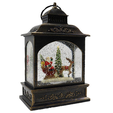 Christmas Santa Illuminated Liquid Glitter Lantern / Q-836 - Karout Online -Karout Online Shopping In lebanon - Karout Express Delivery
