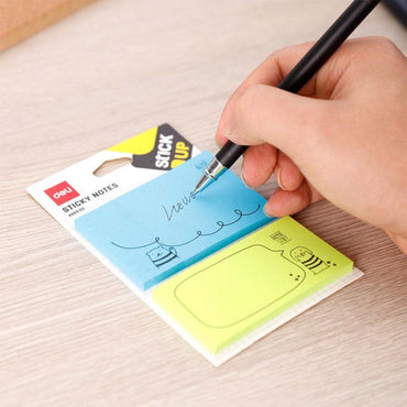 Deli A55502 Sticky Notes Set 76 x 95 mm -50 Sheets - Karout Online -Karout Online Shopping In lebanon - Karout Express Delivery