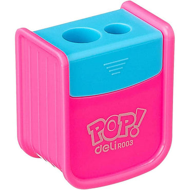 Deli R00302 Pencil  2-hole w/canister  Sharpener - Karout Online -Karout Online Shopping In lebanon - Karout Express Delivery