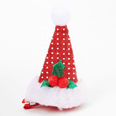 Christmas Santa Hat Hair Clip - Karout Online -Karout Online Shopping In lebanon - Karout Express Delivery