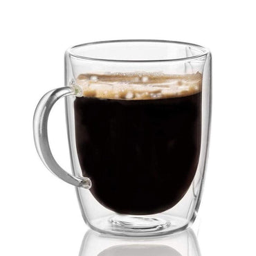 Double Glass Transparent Mug 350 ml / 22FK023 - Karout Online -Karout Online Shopping In lebanon - Karout Express Delivery