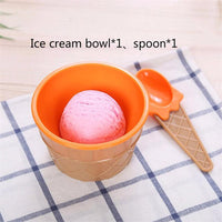 Colorful Baby Food Bowl and Spoon Set / KC22-91 - Karout Online -Karout Online Shopping In lebanon - Karout Express Delivery