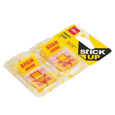 Deli EA10101 Index Tabs Sign Here  44 x 25 mm - Karout Online -Karout Online Shopping In lebanon - Karout Express Delivery