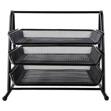 Deli E9181 3 Tier Document Tray Black - Karout Online -Karout Online Shopping In lebanon - Karout Express Delivery