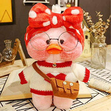 Plush Lalafanfan Duck Toys with bag and eyeglasses 26 cm - Karout Online -Karout Online Shopping In lebanon - Karout Express Delivery