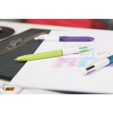 BIC 4 Colors Fashion Ballpoint Pen - Karout Online -Karout Online Shopping In lebanon - Karout Express Delivery