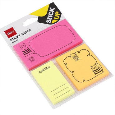 Deli A55502 Sticky Notes Set 76 x 95 mm -50 Sheets - Karout Online -Karout Online Shopping In lebanon - Karout Express Delivery