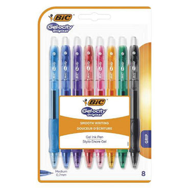 BIC Gel-ocity Original Gel Ink Grip Pens 8 pcs - Karout Online -Karout Online Shopping In lebanon - Karout Express Delivery