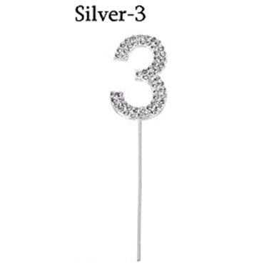 Number Cake Topper Glitter