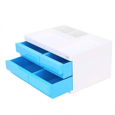 Deli EZ25030  4 Compartments & 4 Drawers Multipurpose Desktop Organizer - Karout Online -Karout Online Shopping In lebanon - Karout Express Delivery