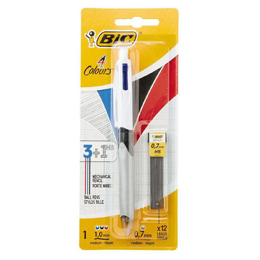 BIC 4 Colors 3+1 Ballpoint Pen Pencil Multi Colored - Karout Online -Karout Online Shopping In lebanon - Karout Express Delivery