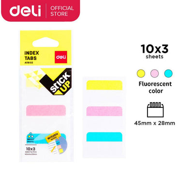 DELI EA11802 Index Tabs 45 x 28 MM - 3 colors - Karout Online -Karout Online Shopping In lebanon - Karout Express Delivery