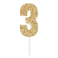 Number Cake Topper Glitter