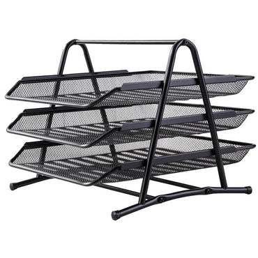 Deli E9181 3 Tier Document Tray Black - Karout Online -Karout Online Shopping In lebanon - Karout Express Delivery