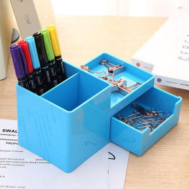 Deli Z25130 Desk Organizer Blue - Karout Online -Karout Online Shopping In lebanon - Karout Express Delivery