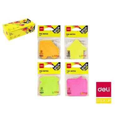 Deli EA03102 Shapes Sticky Notes, 76 x 76mm 80 Sheets - Karout Online -Karout Online Shopping In lebanon - Karout Express Delivery