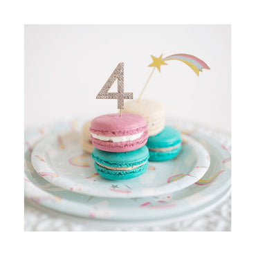 Number Cake Topper Glitter
