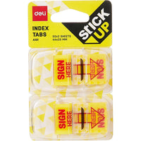 Deli EA10101 Index Tabs Sign Here  44 x 25 mm - Karout Online -Karout Online Shopping In lebanon - Karout Express Delivery