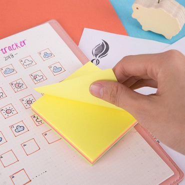 Deli EA02602 Sticky Notes 76×76 mm 100 sheets - 4 colors - Karout Online -Karout Online Shopping In lebanon - Karout Express Delivery