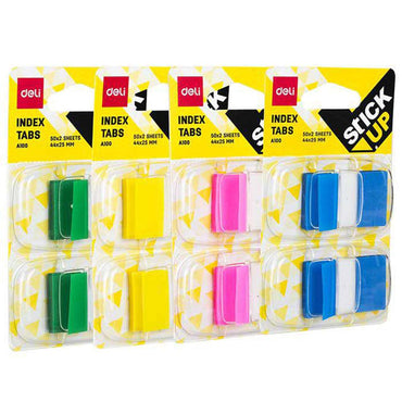 Deli EA10001 Index Tabs 44 x 25 mm - Karout Online -Karout Online Shopping In lebanon - Karout Express Delivery