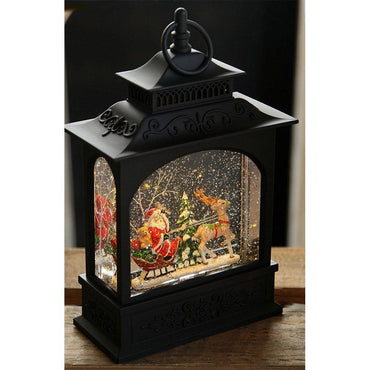 Christmas Santa Illuminated Liquid Glitter Lantern / Q-836 - Karout Online -Karout Online Shopping In lebanon - Karout Express Delivery