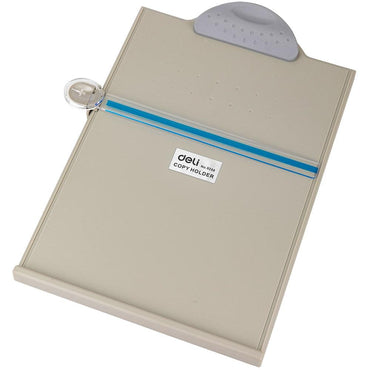 Deli E9258 HIPS Plastic Clip Board with ruler Reading Stand A4 Grey - Karout Online -Karout Online Shopping In lebanon - Karout Express Delivery