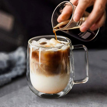 Double Glass Transparent Mug 250 ml / 22FK022 - Karout Online -Karout Online Shopping In lebanon - Karout Express Delivery