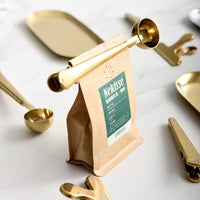 Two in one Stainless Steel Coffee Spoon Sealing Clip - Gold / KC22-63 - Karout Online -Karout Online Shopping In lebanon - Karout Express Delivery