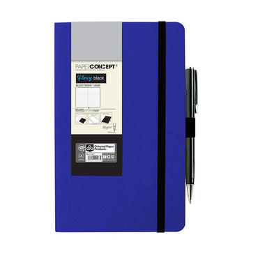 OPP Paperconcept Fancy Black Notebook with pen loop and black bookmark pocket / 13×21 cm - Karout Online -Karout Online Shopping In lebanon - Karout Express Delivery