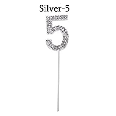 Number Cake Topper Glitter