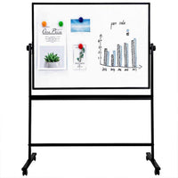Deli 7882 Double Sided White Board with Stand and Roller 90 x 120cm - Karout Online -Karout Online Shopping In lebanon - Karout Express Delivery
