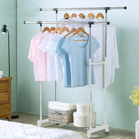 Double Pole Telescoplc Clothes Rack Clothes Horse / 903