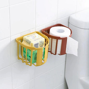 Toilet Paper Holder With Sticky Patch / 22FK044 - Karout Online -Karout Online Shopping In lebanon - Karout Express Delivery