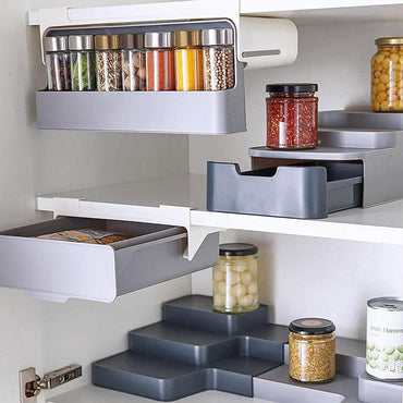 Shop Online Kitchen Self adhesive Spice Organizer Rack Seasoning Bottle Storage Rack / KC22-60 - Karout Online Shopping In lebanon