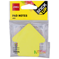 Deli EA03102 Shapes Sticky Notes, 76 x 76mm 80 Sheets - Karout Online -Karout Online Shopping In lebanon - Karout Express Delivery