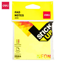 Deli EA02602 Sticky Notes 76×76 mm 100 sheets - 4 colors - Karout Online -Karout Online Shopping In lebanon - Karout Express Delivery