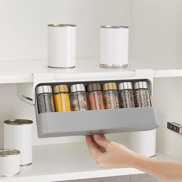 Shop Online Kitchen Self adhesive Spice Organizer Rack Seasoning Bottle Storage Rack / KC22-60 - Karout Online Shopping In lebanon