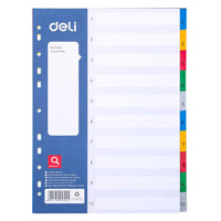 Deli E5724A Dividers 10 Sheets - A4 - Karout Online -Karout Online Shopping In lebanon - Karout Express Delivery