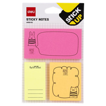 Deli A55502 Sticky Notes Set 76 x 95 mm -50 Sheets - Karout Online -Karout Online Shopping In lebanon - Karout Express Delivery
