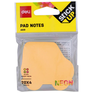 Deli EA03102 Shapes Sticky Notes, 76 x 76mm 80 Sheets - Karout Online -Karout Online Shopping In lebanon - Karout Express Delivery