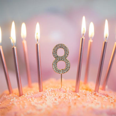Number Cake Topper Glitter