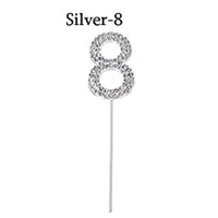 Number Cake Topper Glitter