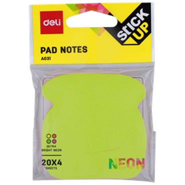 Deli EA03102 Shapes Sticky Notes, 76 x 76mm 80 Sheets - Karout Online -Karout Online Shopping In lebanon - Karout Express Delivery