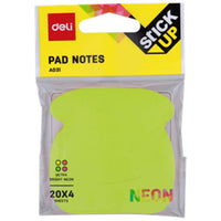 Deli EA03102 Shapes Sticky Notes, 76 x 76mm 80 Sheets - Karout Online -Karout Online Shopping In lebanon - Karout Express Delivery