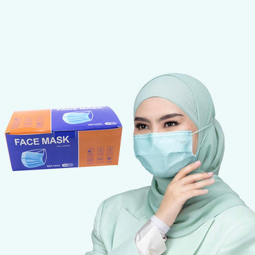 3Ply Hijab Face Mask  50 pcs - Karout Online -Karout Online Shopping In lebanon - Karout Express Delivery