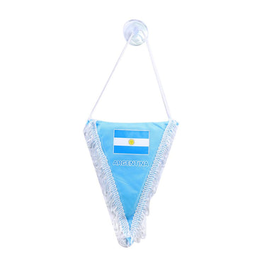 World Cup Triangular Argentina Flag With Suction Cup / WD-137 - Karout Online -Karout Online Shopping In lebanon - Karout Express Delivery