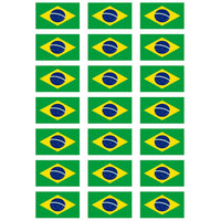 World Cup Brazil Team Sticker 4 x 6 cm ( 21 pcs) - Karout Online -Karout Online Shopping In lebanon - Karout Express Delivery