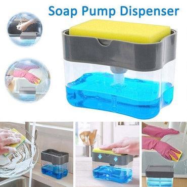Organizer Soap Pump Dispenser And Sponge / 8127 - Karout Online -Karout Online Shopping In lebanon - Karout Express Delivery