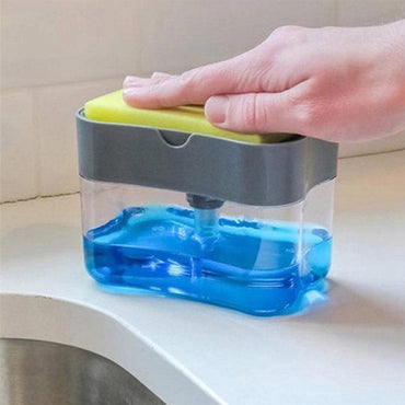 Organizer Soap Pump Dispenser And Sponge / 8127 - Karout Online -Karout Online Shopping In lebanon - Karout Express Delivery